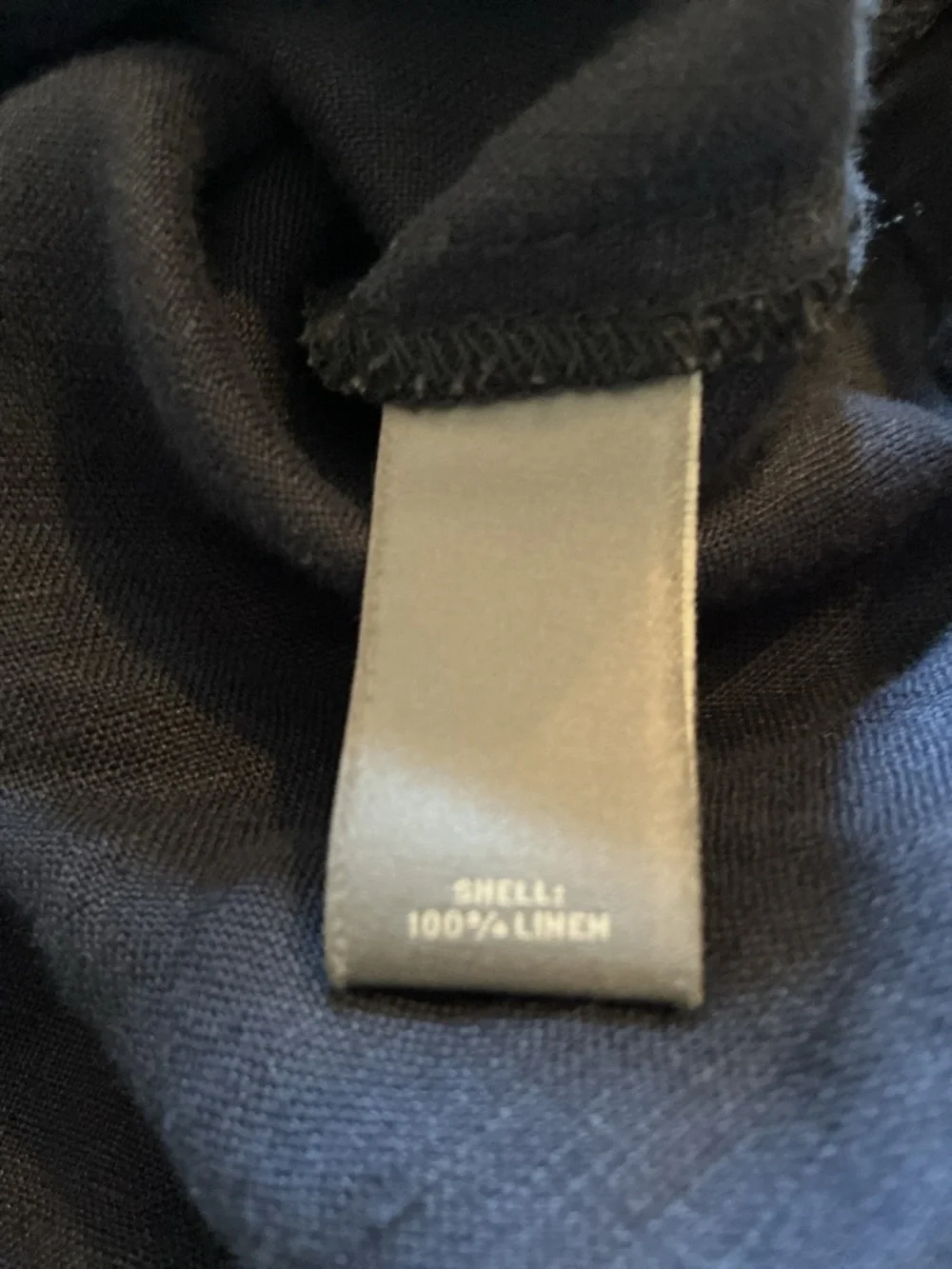 Neiman Marcus linen Navy V-Neck Grommet Tunic Top - Women size large - Picture 5 of 5